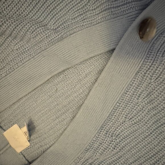 Blue Button Up Cardigan Sweater - Picture 3 of 4